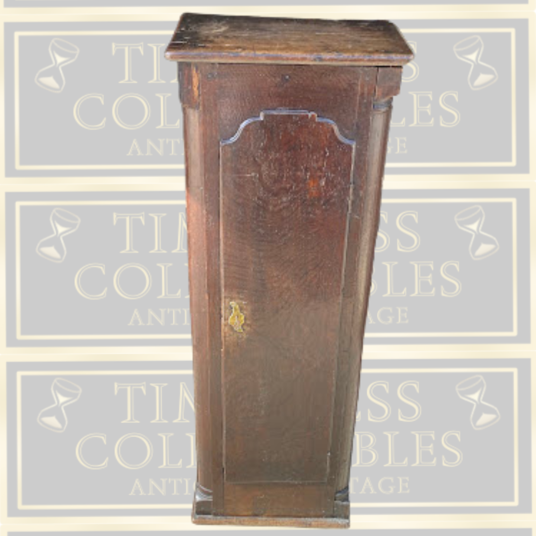 Antique Oak Longcase Clock Case Storage Unit