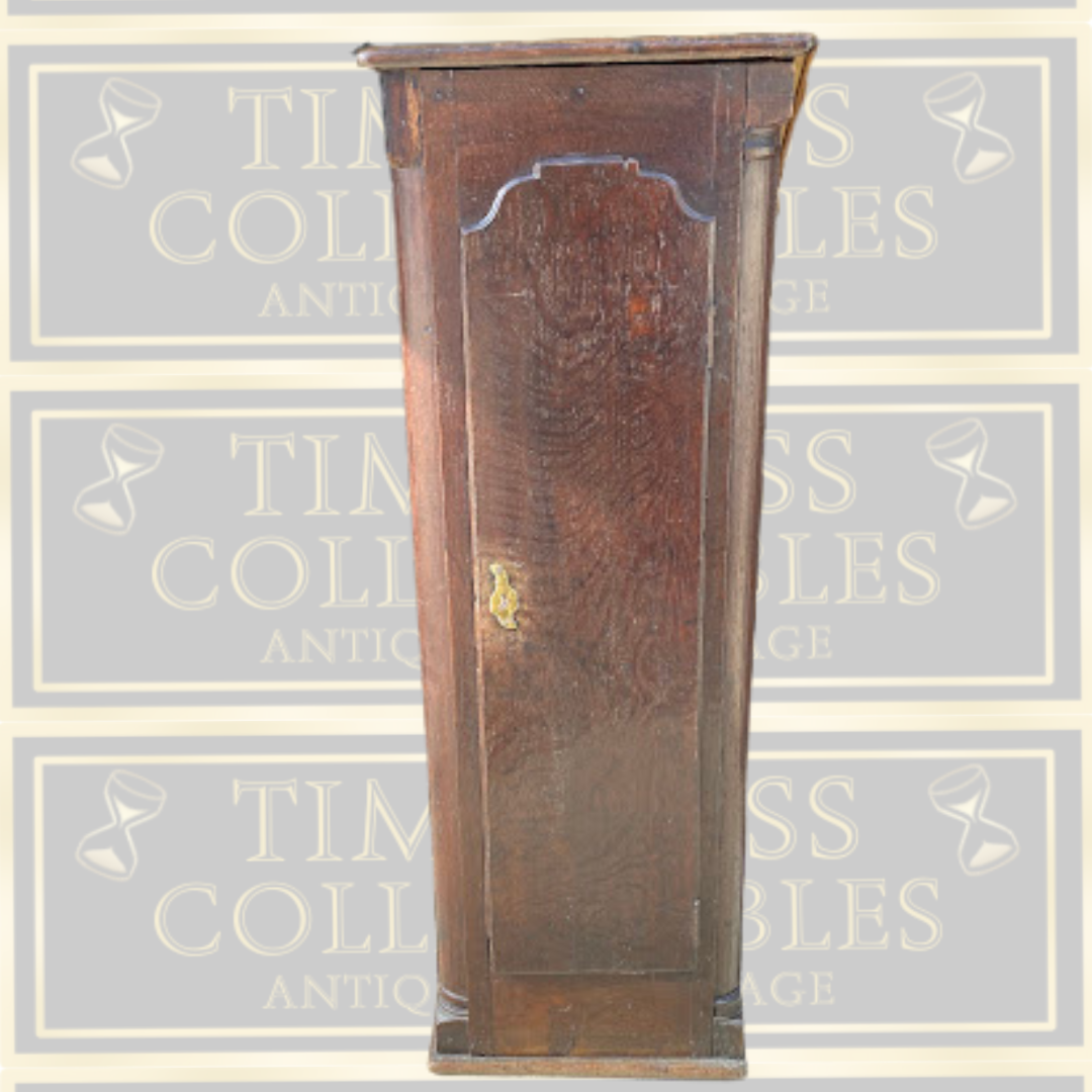 Antique Oak Longcase Clock Case Storage Unit