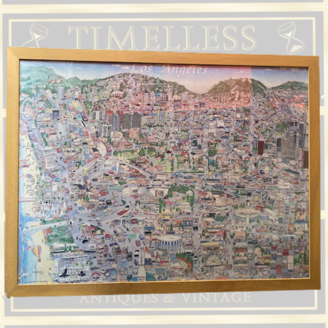 Vintage Large Tom Lamb Pictorial Map Los Angeles