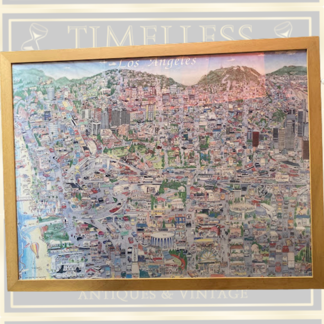 Vintage Large Tom Lamb Pictorial Map Los Angeles