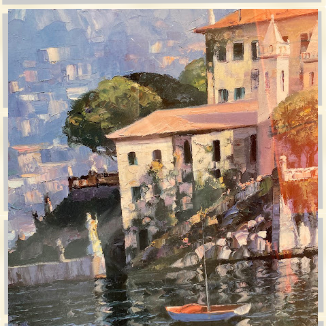 Vintage "Villa Balbianello Howard Behrens Painting Print
