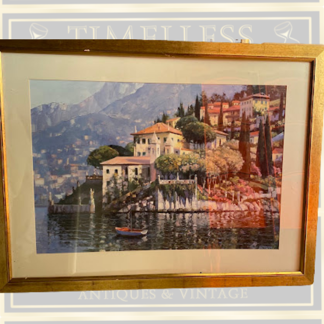 Vintage "Villa Balbianello Howard Behrens Painting Print