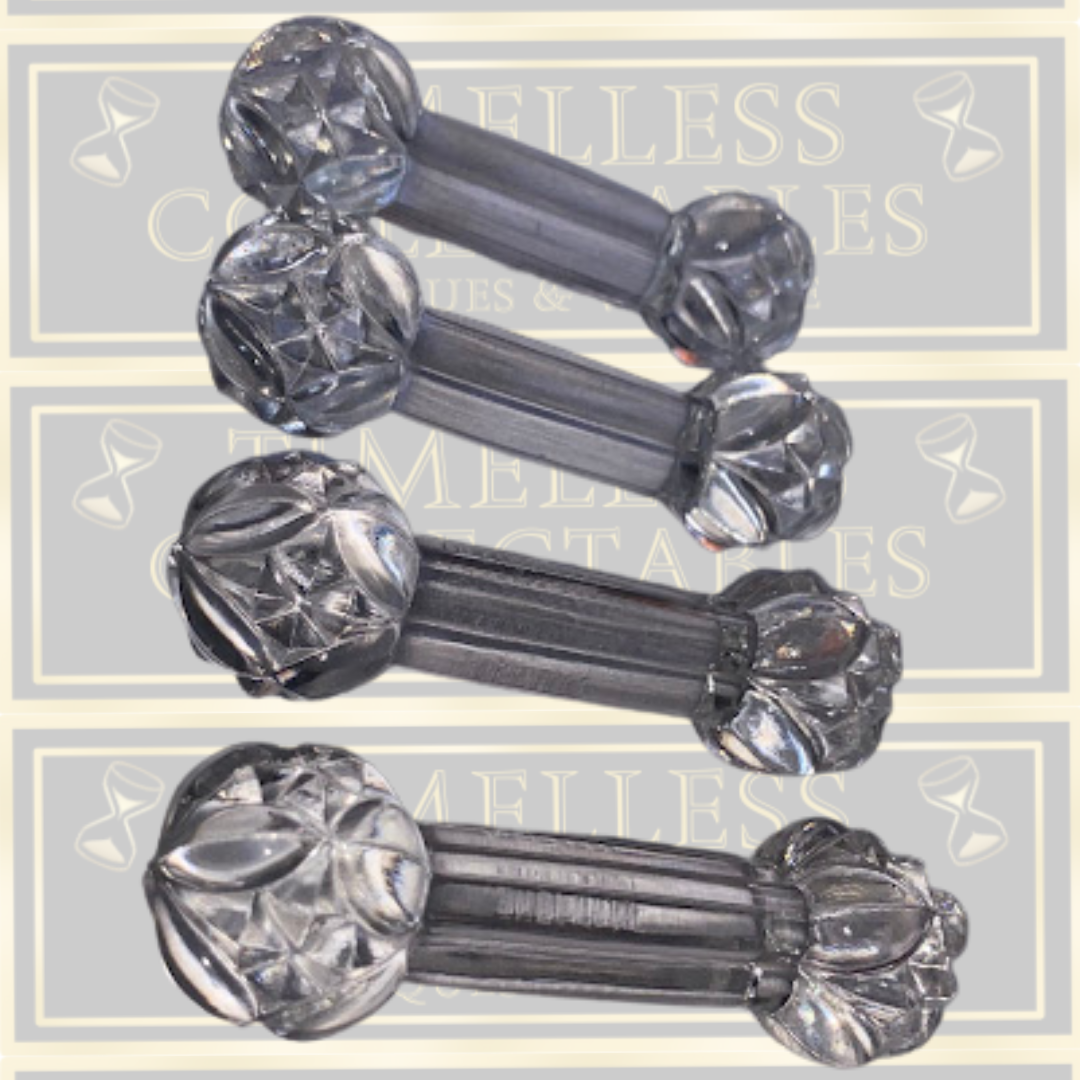 Vintage Set x 4 Val Saint Lambert Crystal Knife Rests