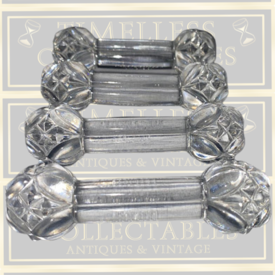 Vintage Set x 4 Val Saint Lambert Crystal Knife Rests