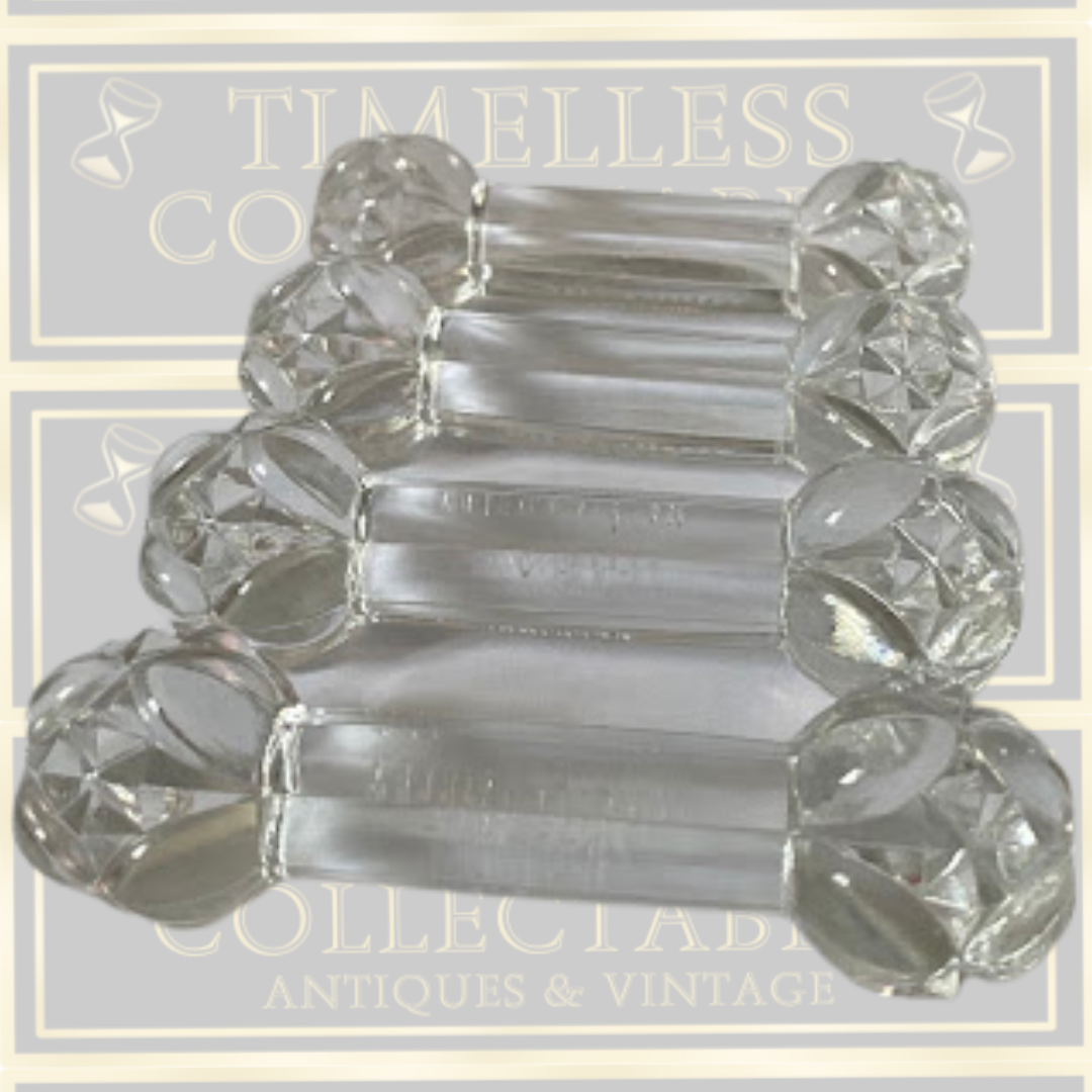 Vintage Set x 4 Val Saint Lambert Crystal Knife Rests