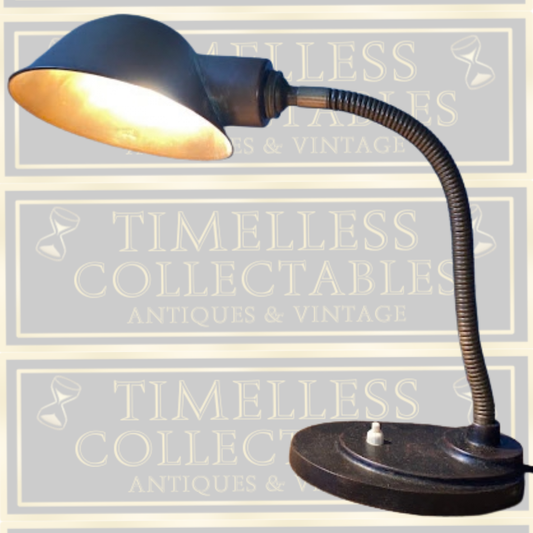Antique Copper Gooseneck Desk Lamp