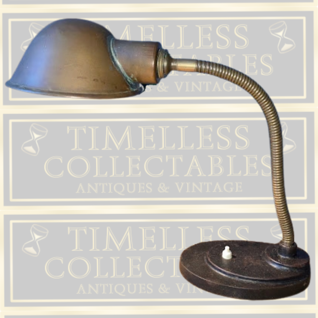 Antique Copper Gooseneck Desk Lamp