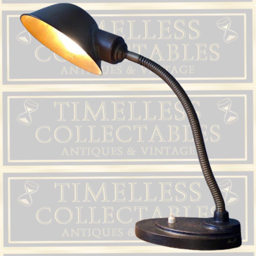 Antique Copper Gooseneck Desk Lamp