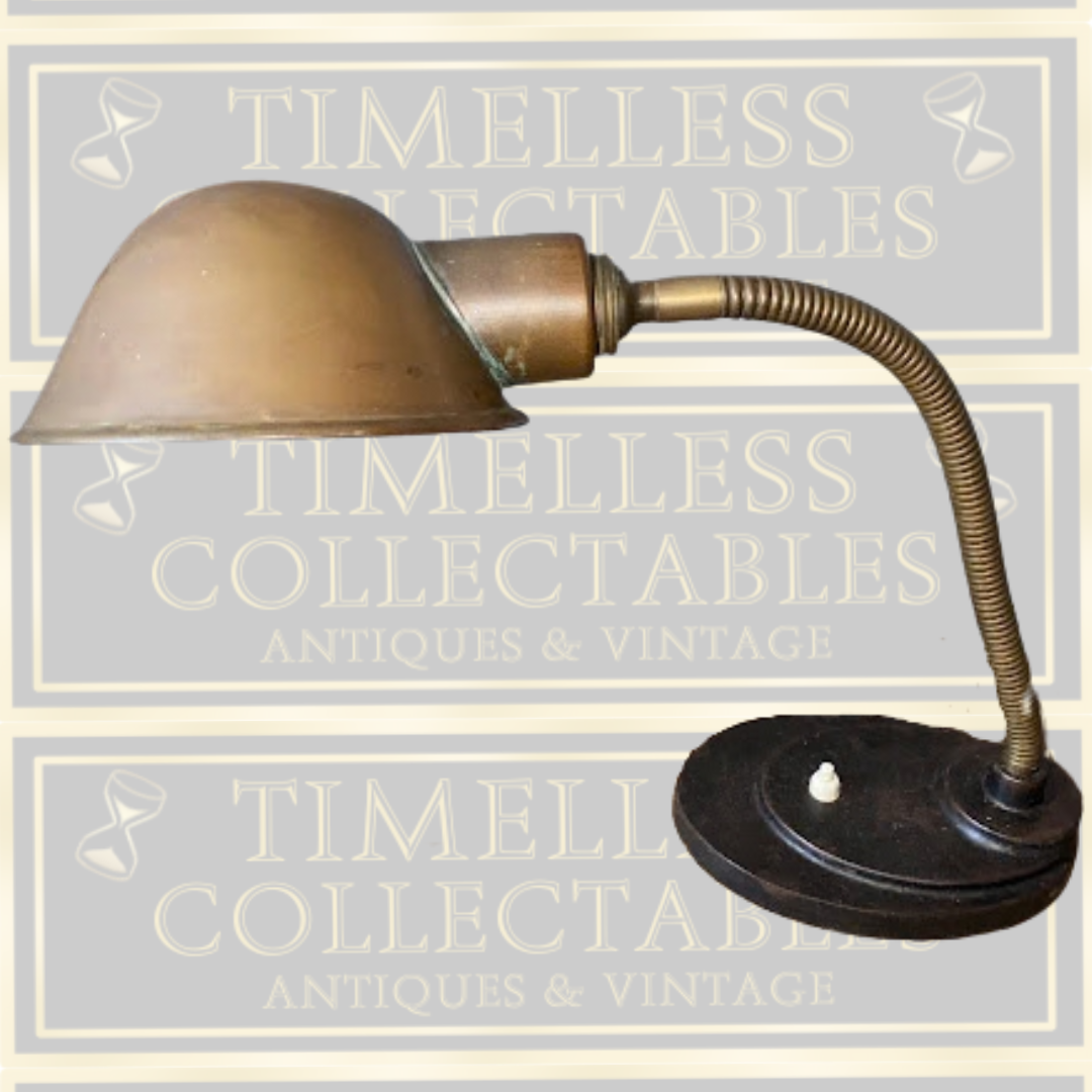 Antique Copper Gooseneck Desk Lamp