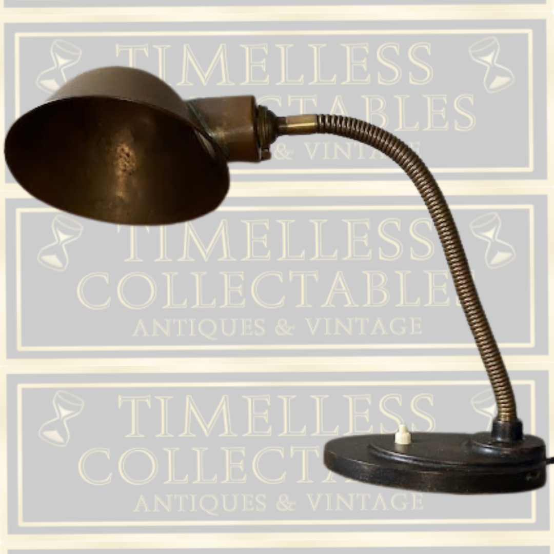 Antique Copper Gooseneck Desk Lamp