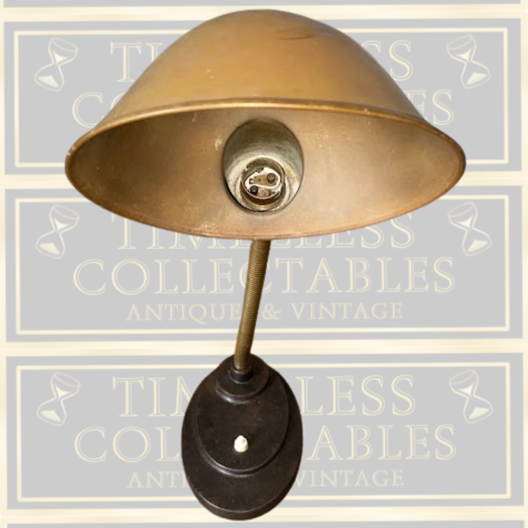 Antique Copper Gooseneck Desk Lamp
