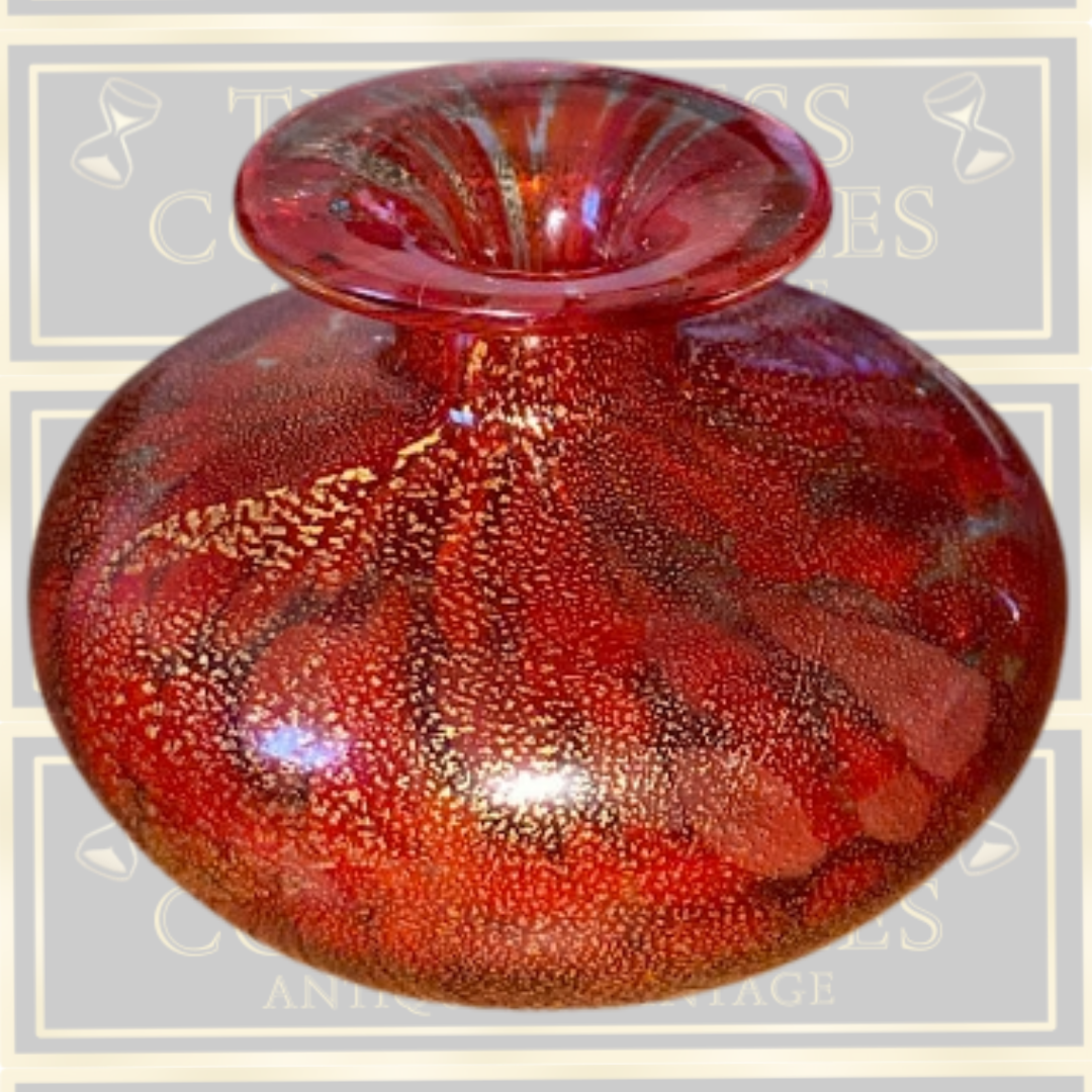 Vintage MDINA Art Bubble Glass Oil Lamp