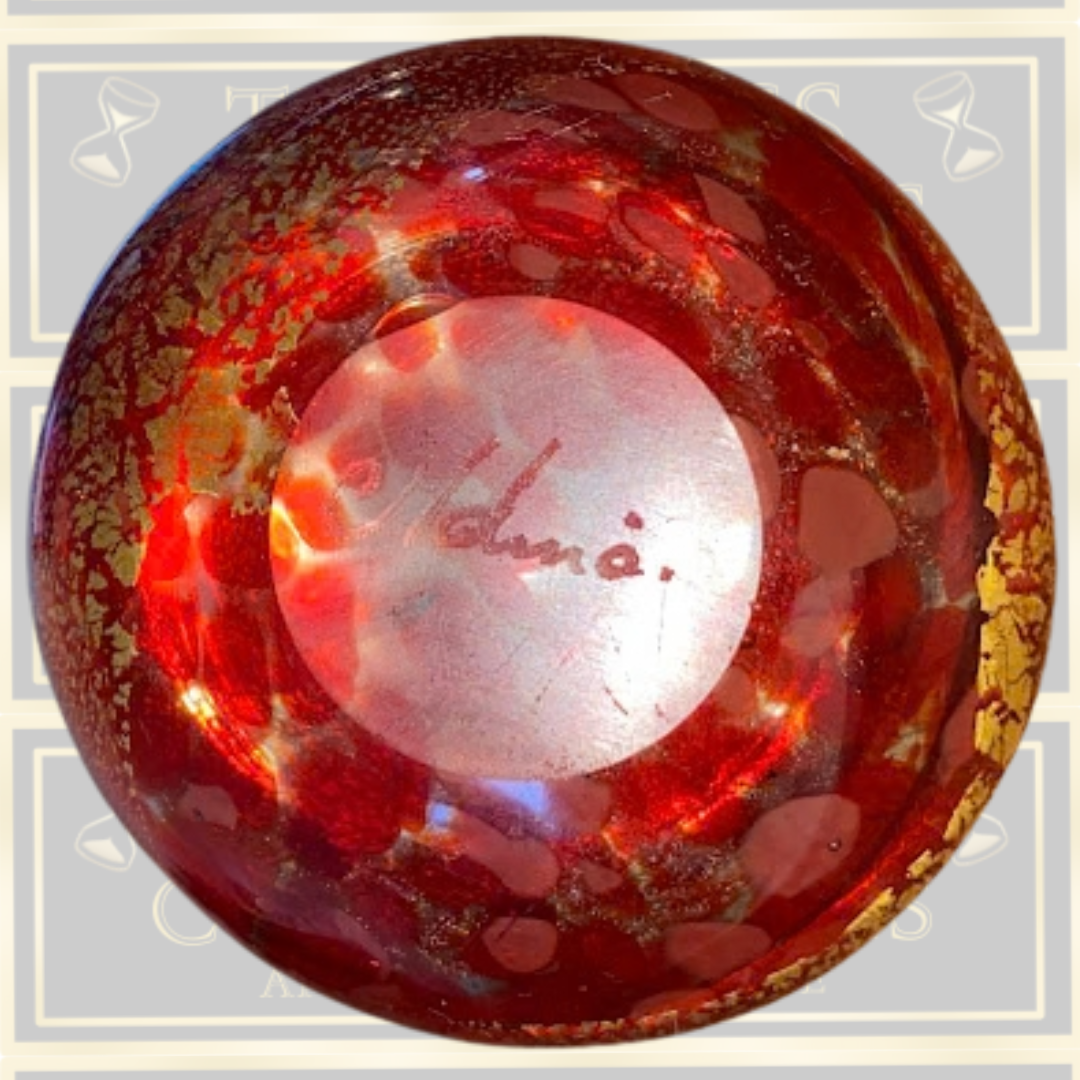 Vintage MDINA Art Bubble Glass Oil Lamp