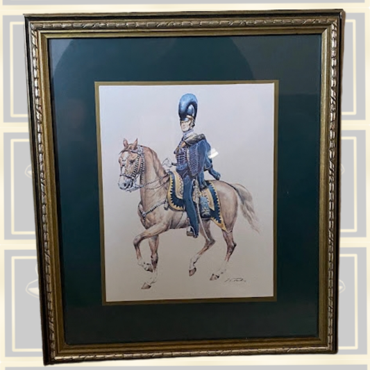 Vintage Historical Pair Of Military Uniform Prints By Wolfgang Tritt