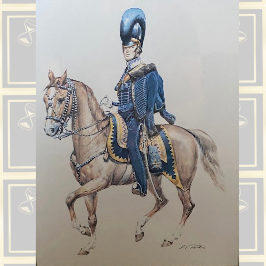 Vintage Historical Pair Of Military Uniform Prints By Wolfgang Tritt