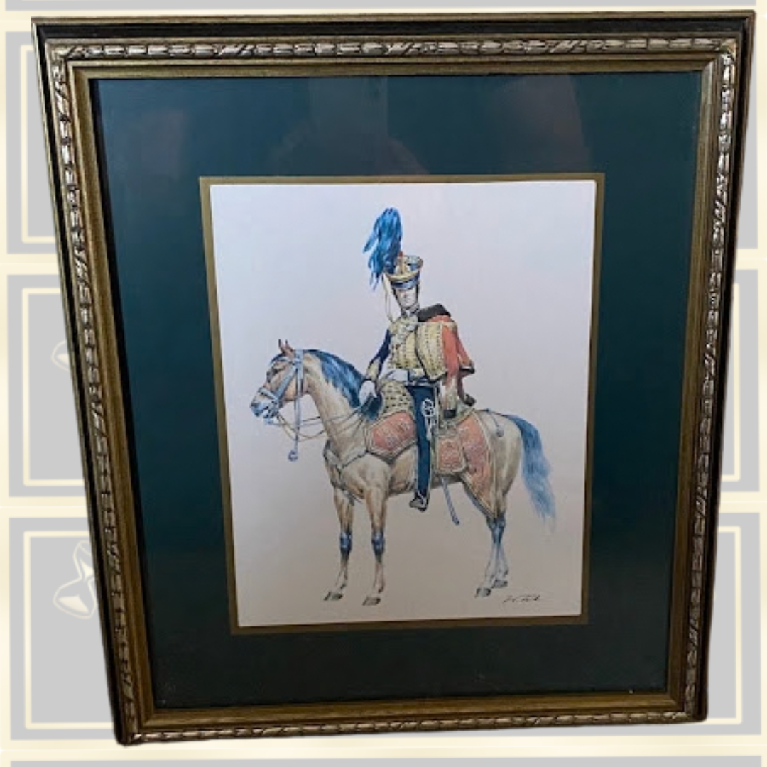 Vintage Historical Pair Of Military Uniform Prints By Wolfgang Tritt
