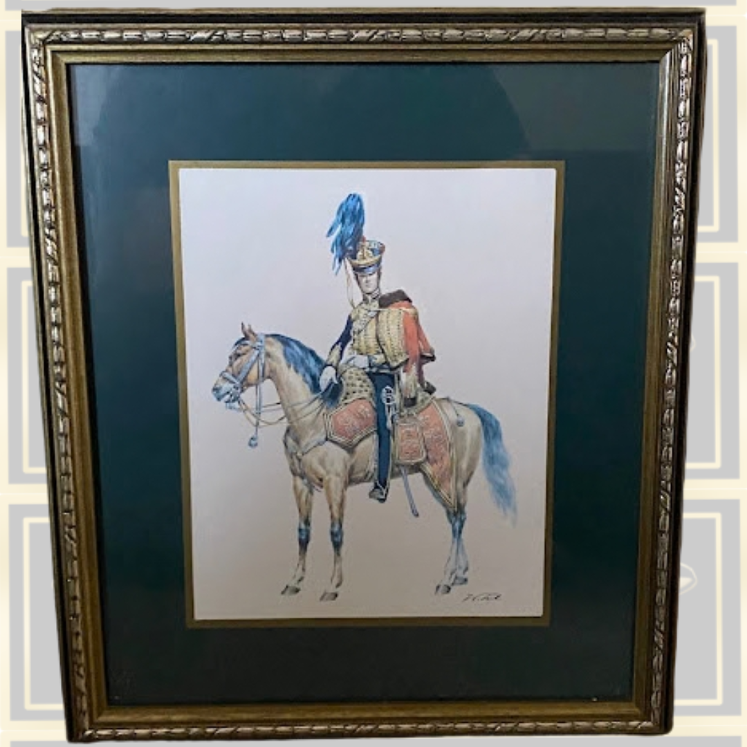Vintage Historical Pair Of Military Uniform Prints By Wolfgang Tritt