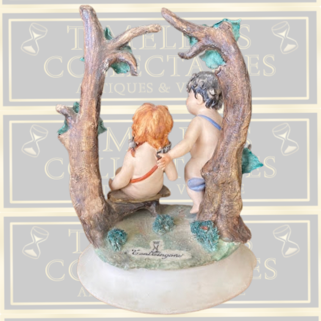 Vintage Capodimonte Italian Cherubs/Putti Porcelain Figurines