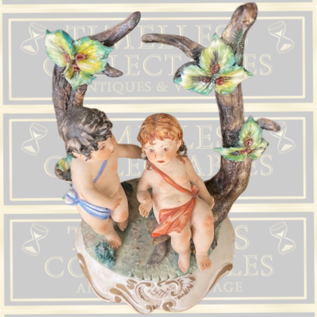 Vintage Capodimonte Italian Cherubs/Putti Porcelain Figurines