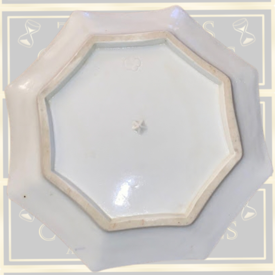 Vintage Six Faience Hand-Painted Octagonal Display Plates