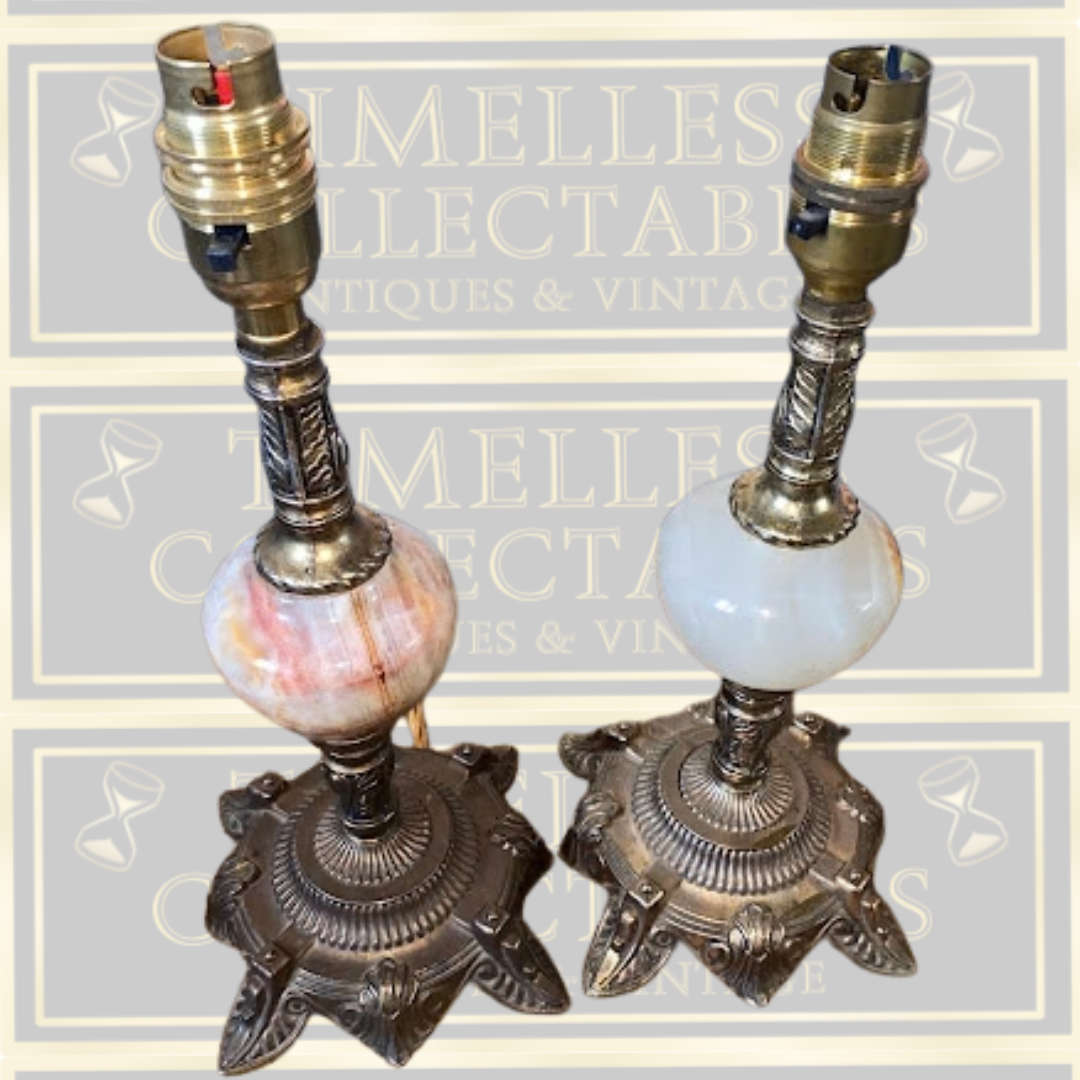 Vintage Pair Hollywood Regency-Style Table Lamps