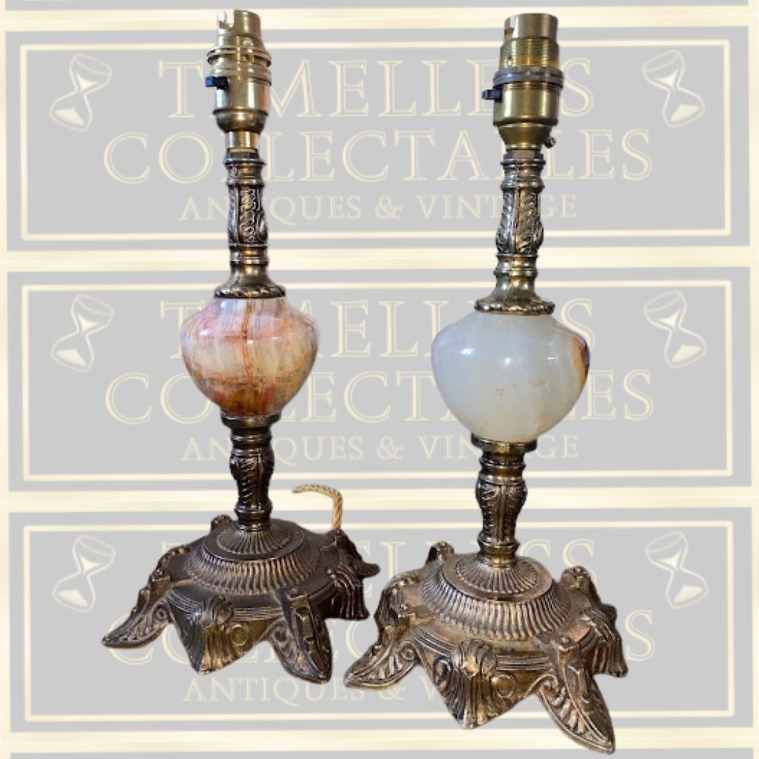 Vintage Pair Hollywood Regency-Style Table Lamps