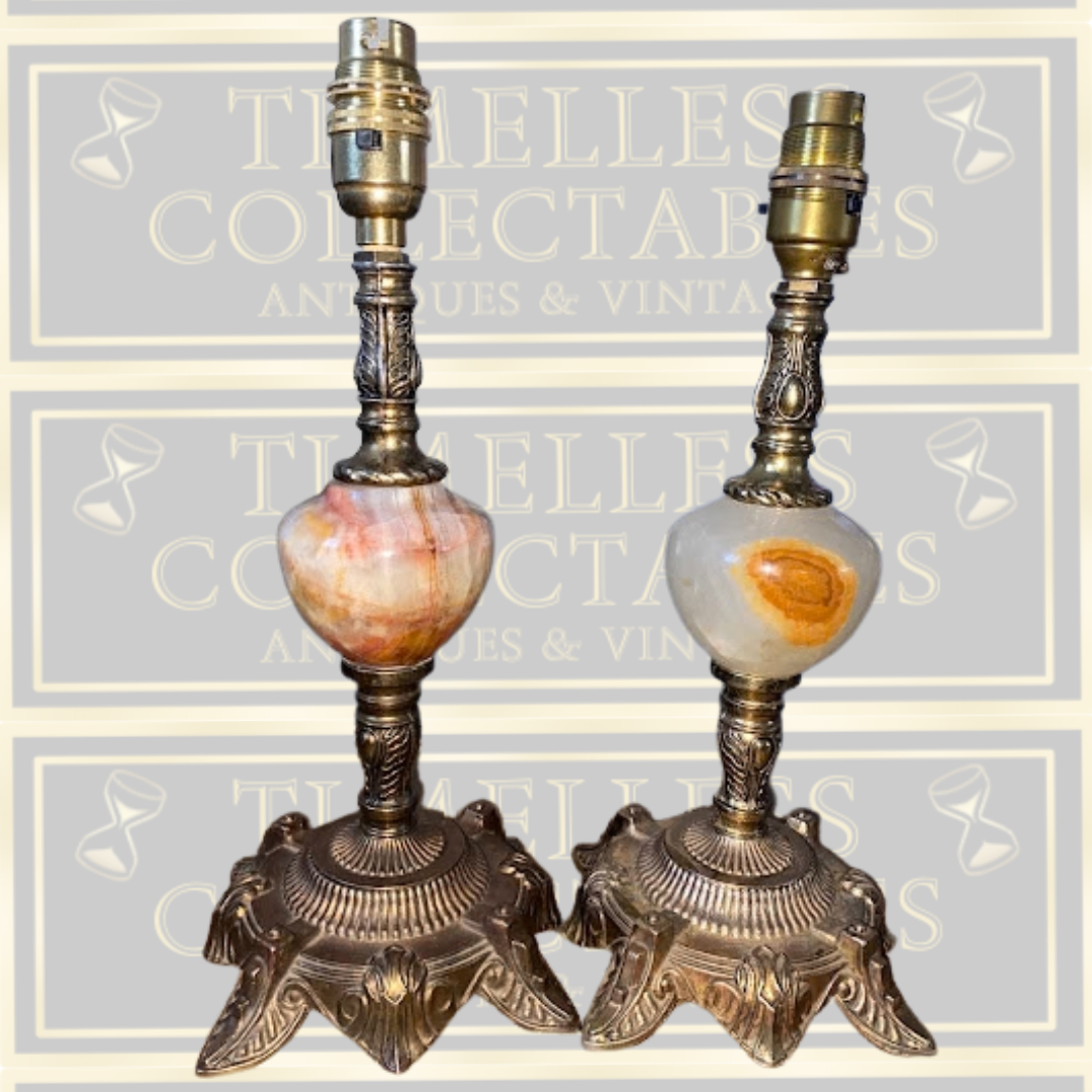 Vintage Pair Hollywood Regency-Style Table Lamps