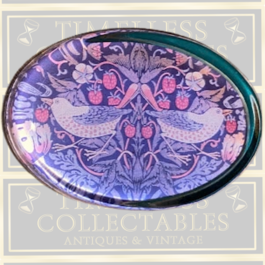 Vintage Strawberry Thief William Morris Glass Paperweight