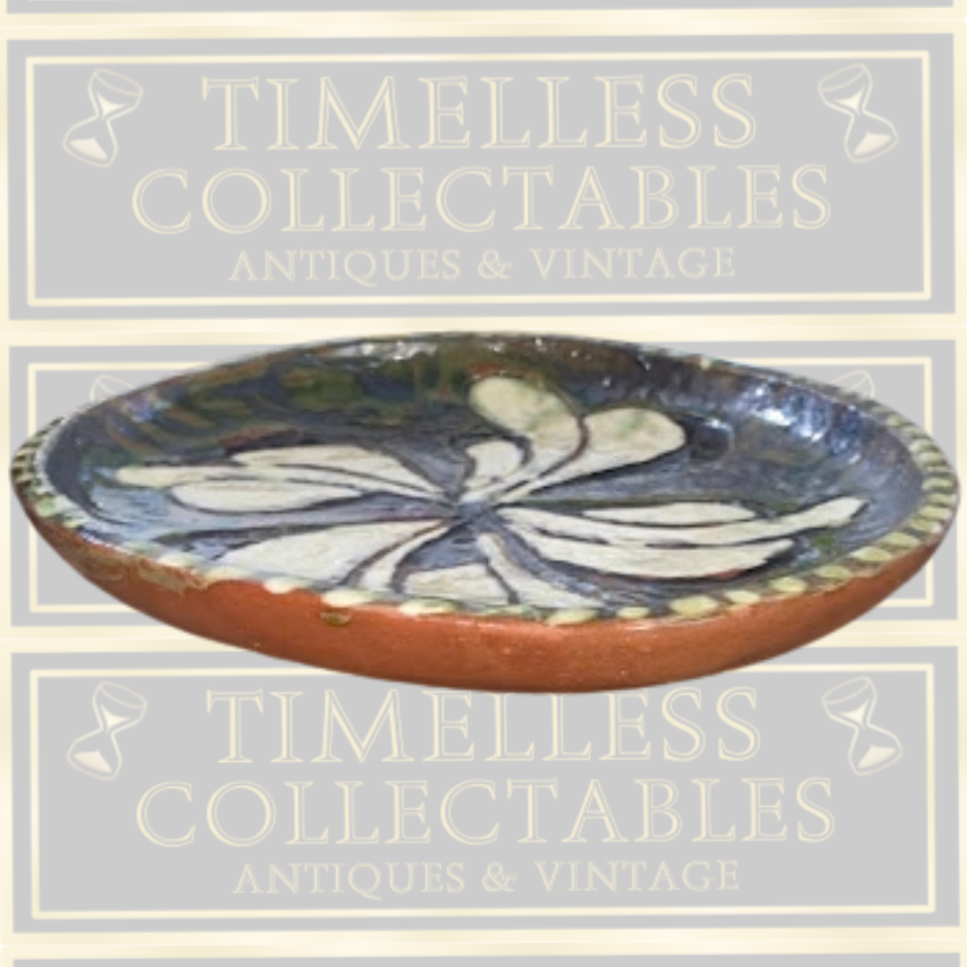 Vintage Studio Slipware Platter/Shallow Majolica Bowl