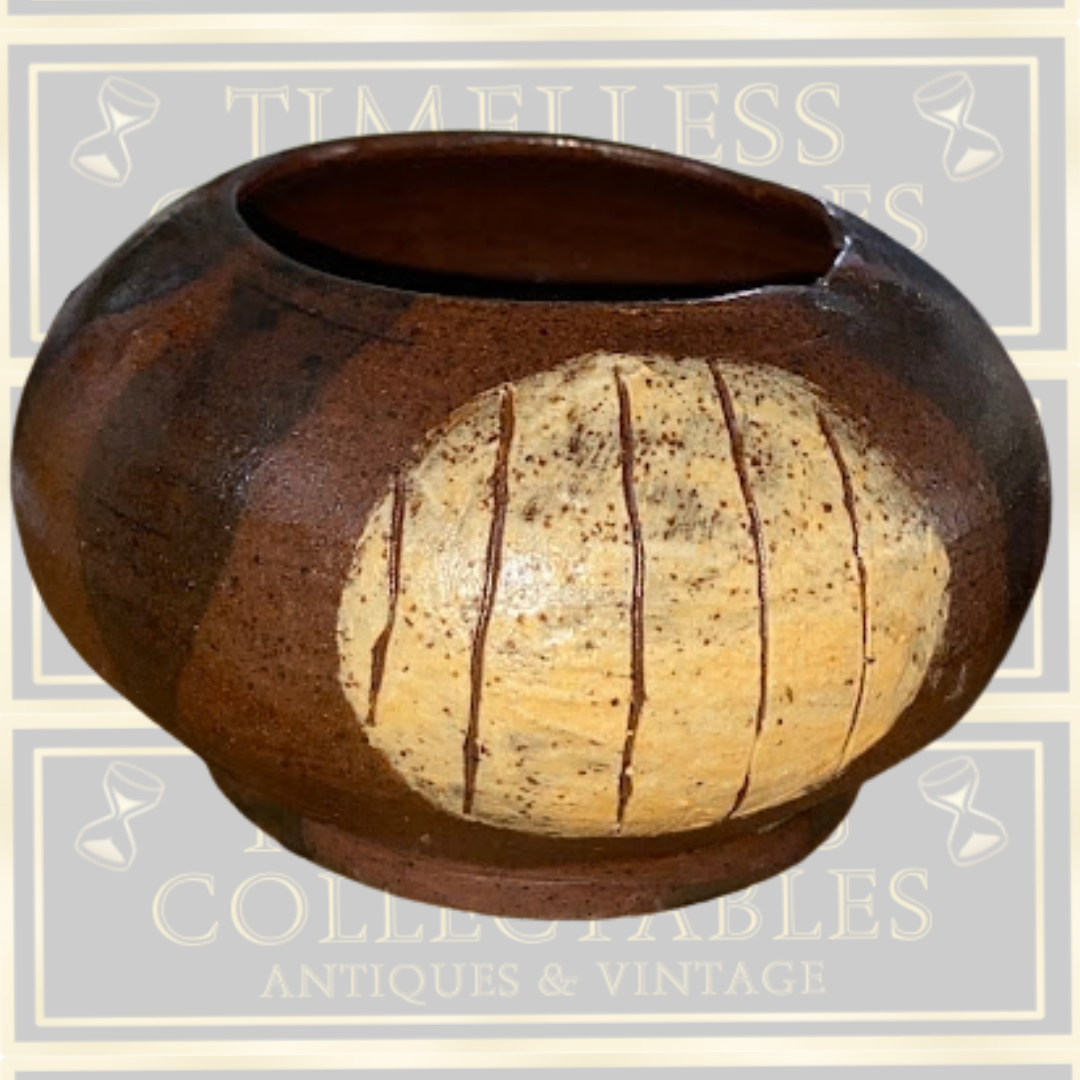 Small Stoneware Speckled Brown Glaze Bowl
