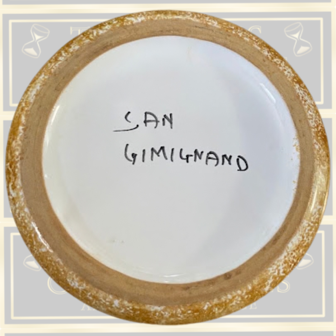 Vintage Italian Hand-Painted Floral Ashtray