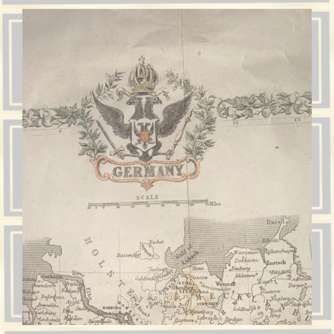Antique Map Pre-Unification Germany John Rapkin Circa 1860