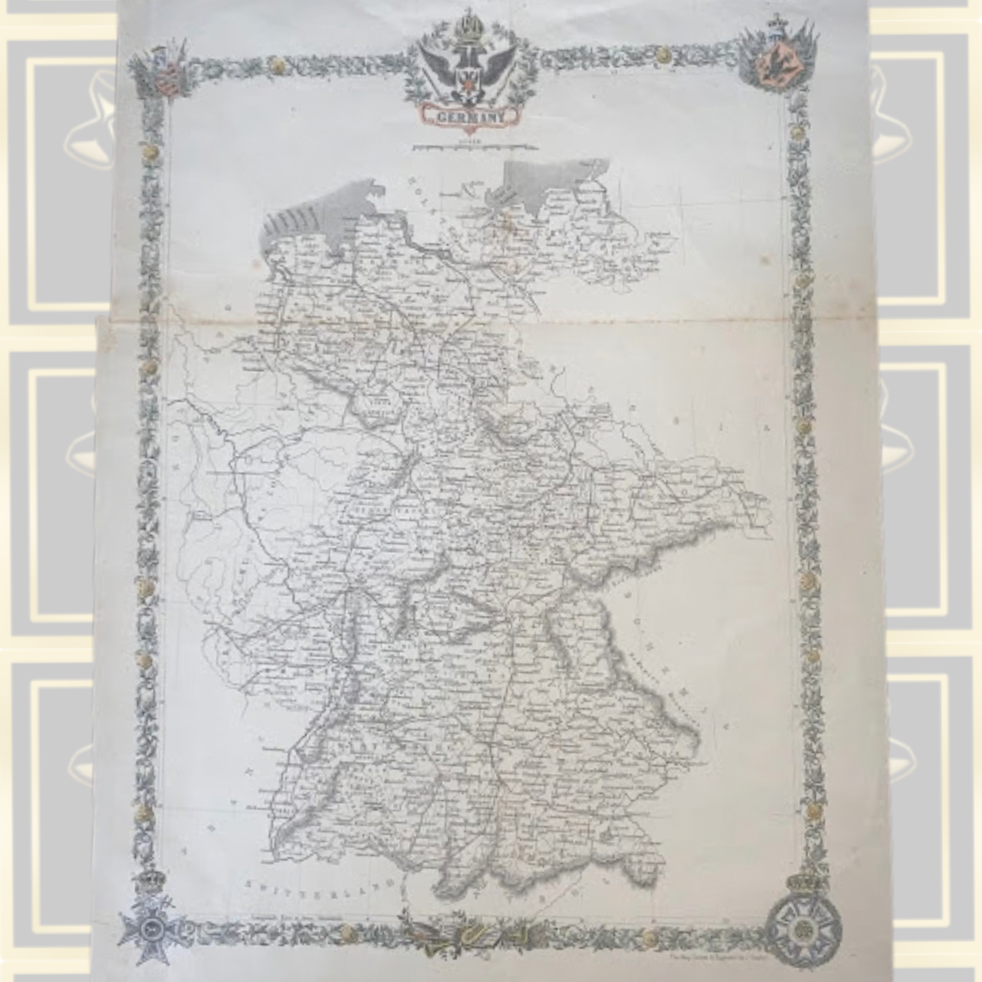 Antique Map Pre-Unification Germany John Rapkin Circa 1860