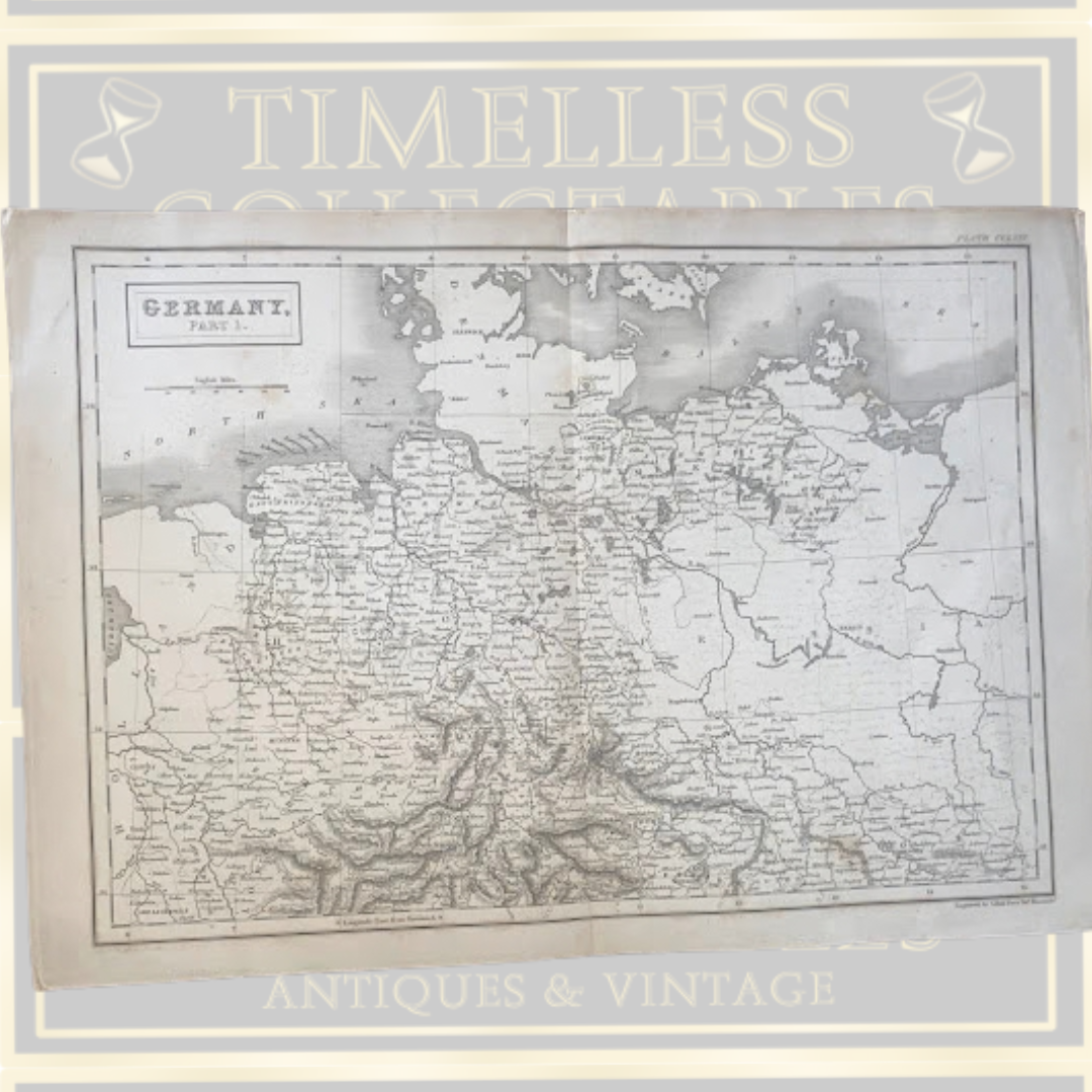 Antique Original Steel-Engraved German Black’s General Atlas Map 1 - 2