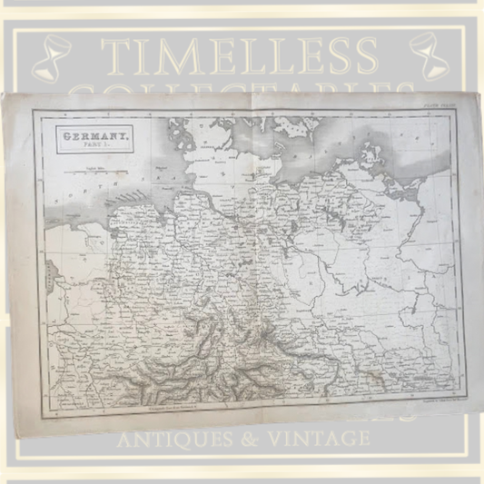 Antique Original Steel-Engraved German Black’s General Atlas Map 1 - 2