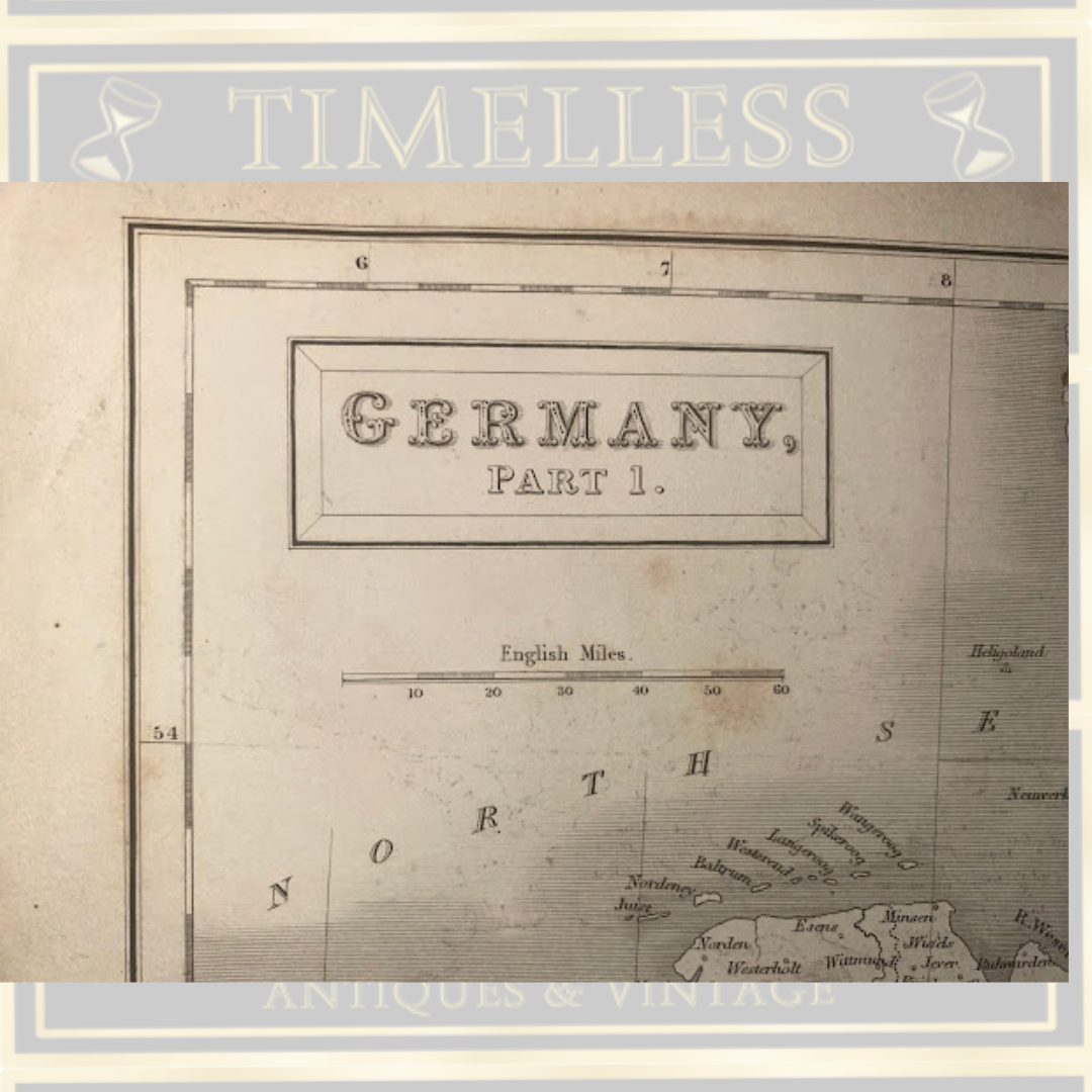 Antique Original Steel-Engraved German Black’s General Atlas Map 1 - 2