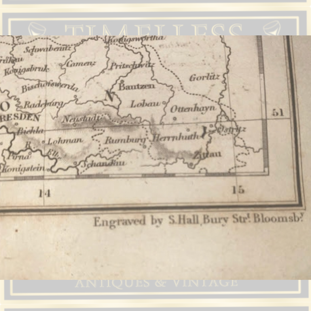 Antique Original Steel-Engraved German Black’s General Atlas Map 1 - 2