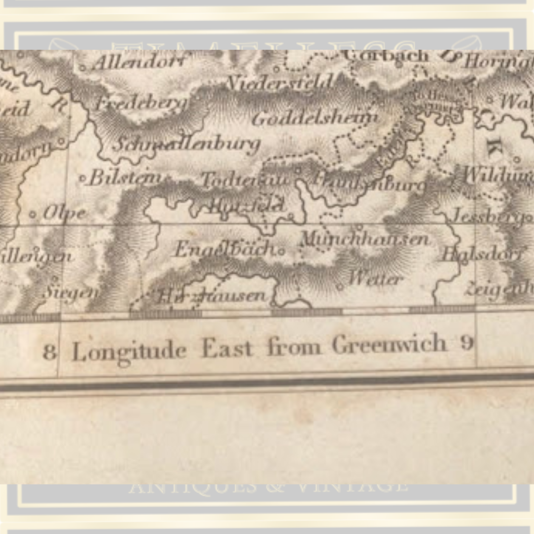 Antique Original Steel-Engraved German Black’s General Atlas Map 1 - 2