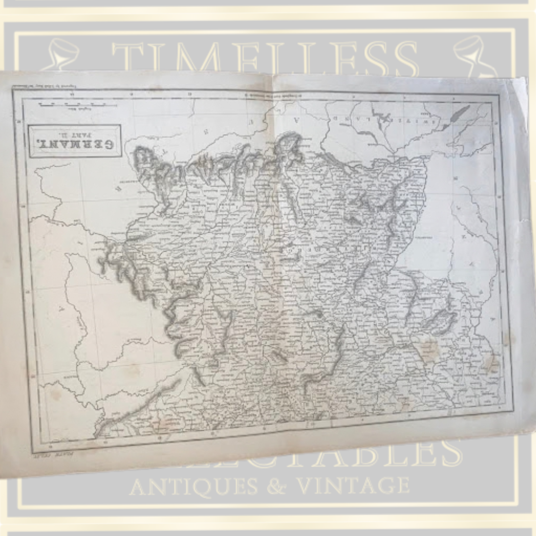 Antique Original Steel-Engraved German Black’s General Atlas Map 1 - 2