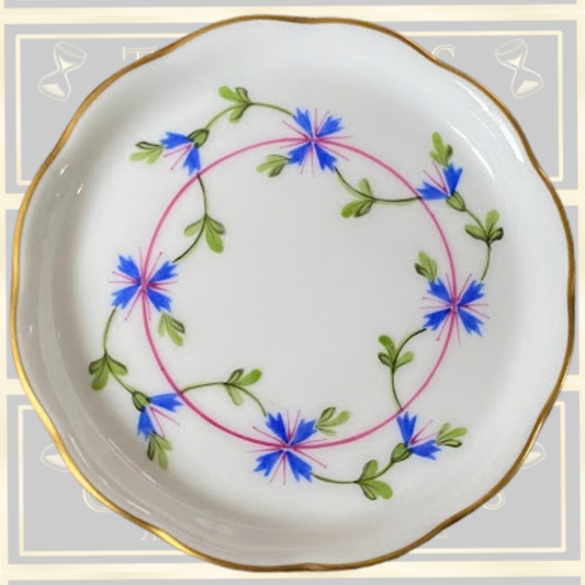 Vintage Herend Blue Garland plate