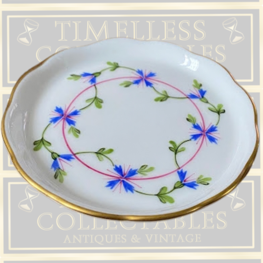 Vintage Herend Blue Garland plate