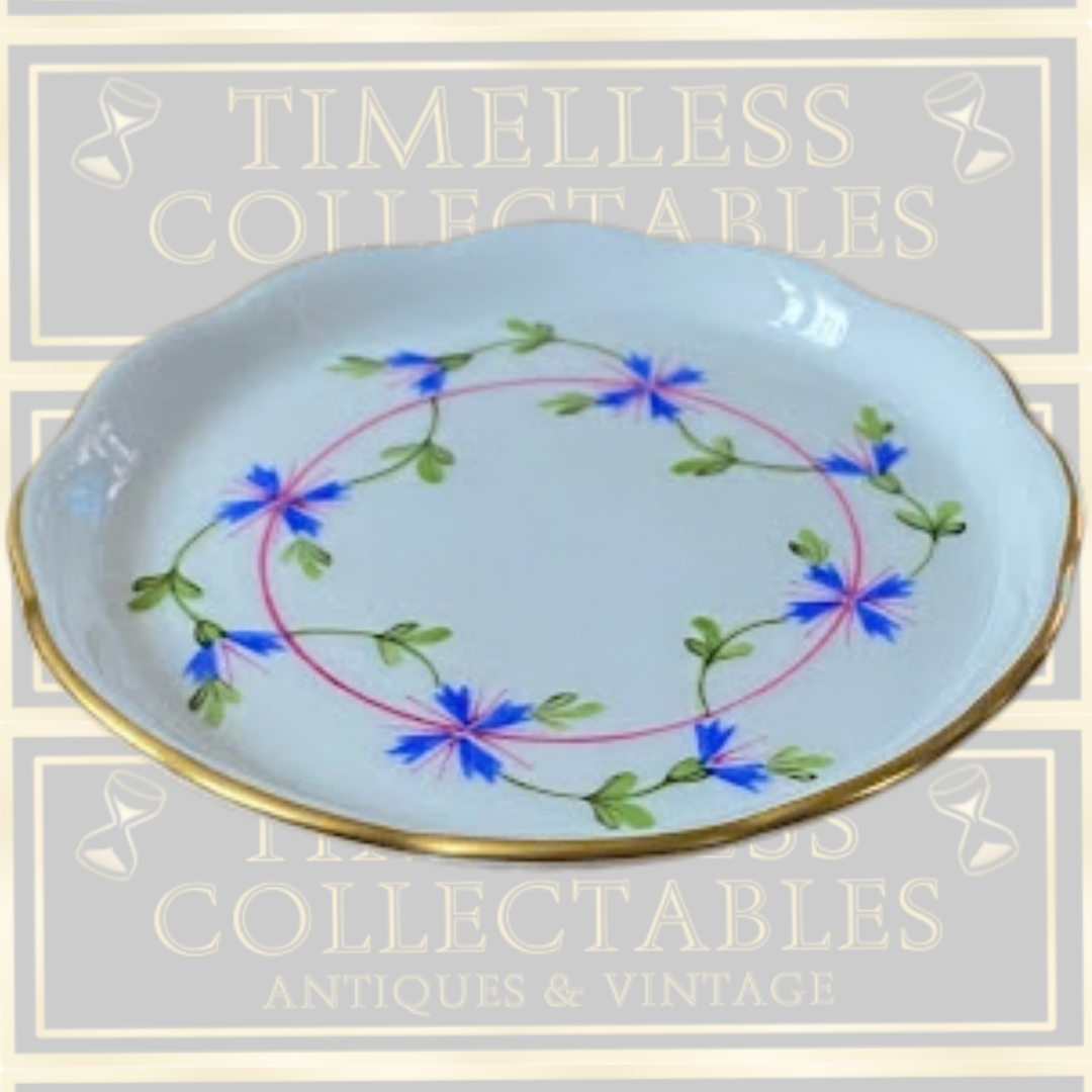 Vintage Herend Blue Garland plate