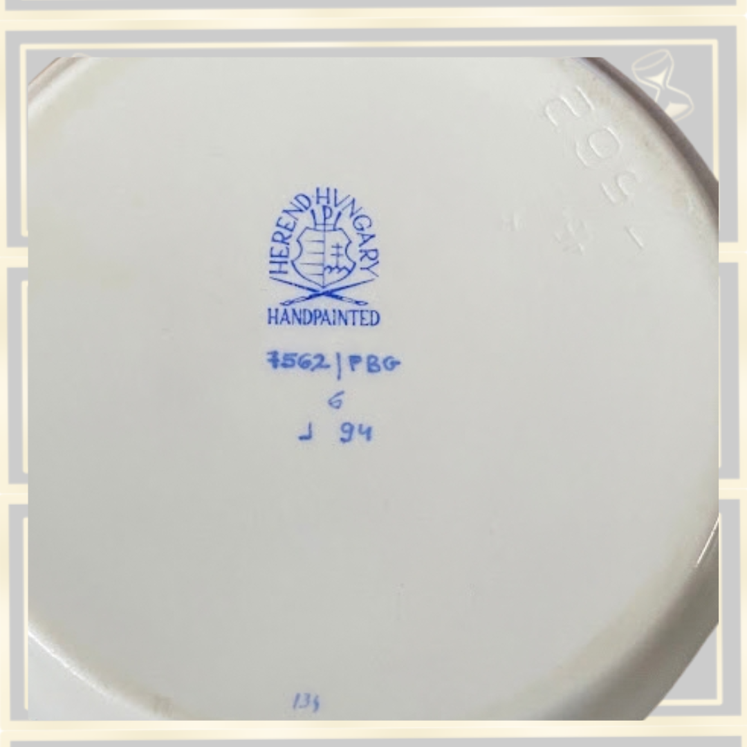 Vintage Herend Blue Garland plate