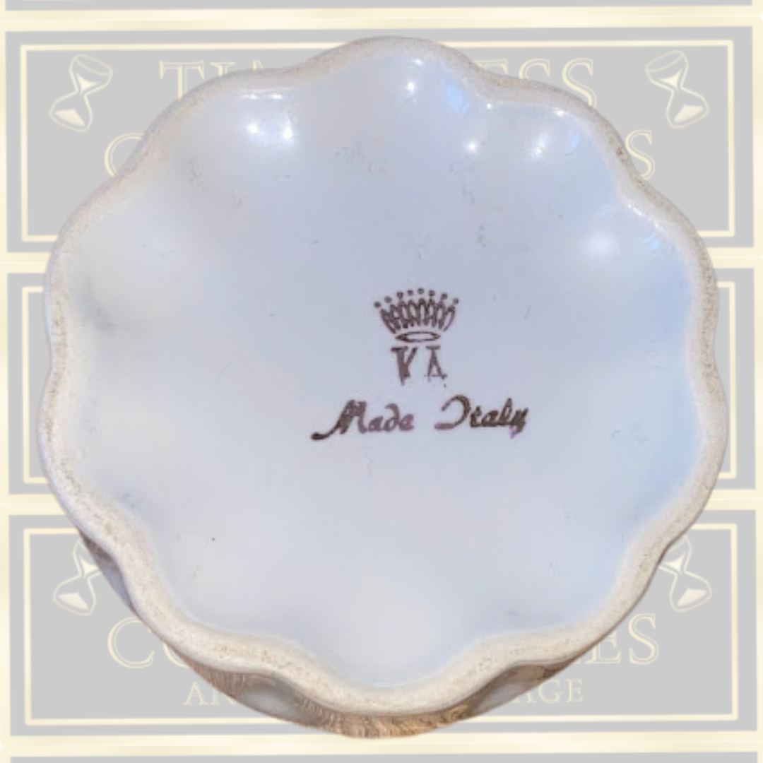 Vintage Zara Mella Hand Painted KA Pottery Trinket Box