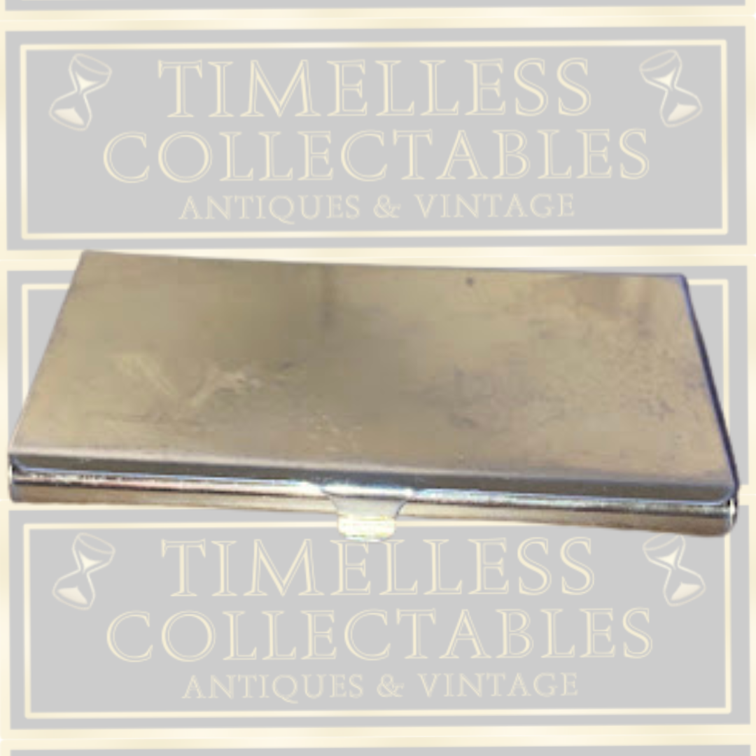 Gold-Tone Vintage Cigarette, Business Card Case