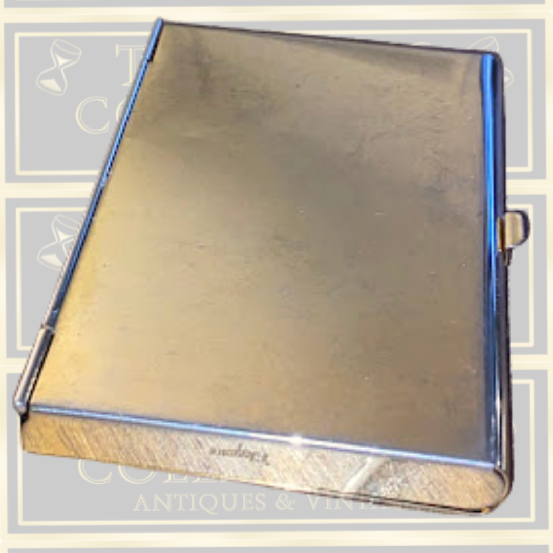 Gold-Tone Vintage Cigarette, Business Card Case