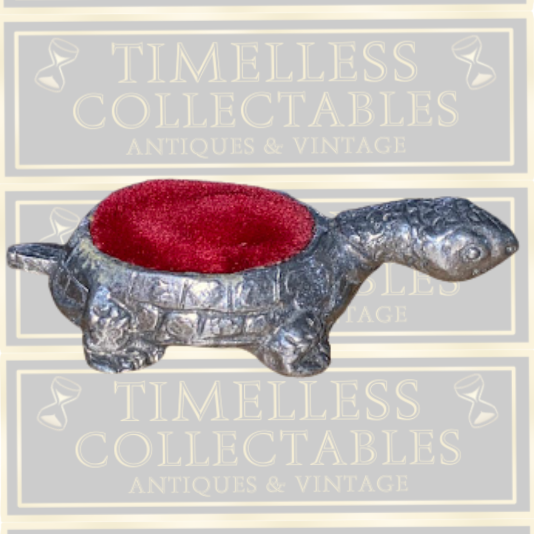 Antique Novelty Small Tortoise Pin Cushion