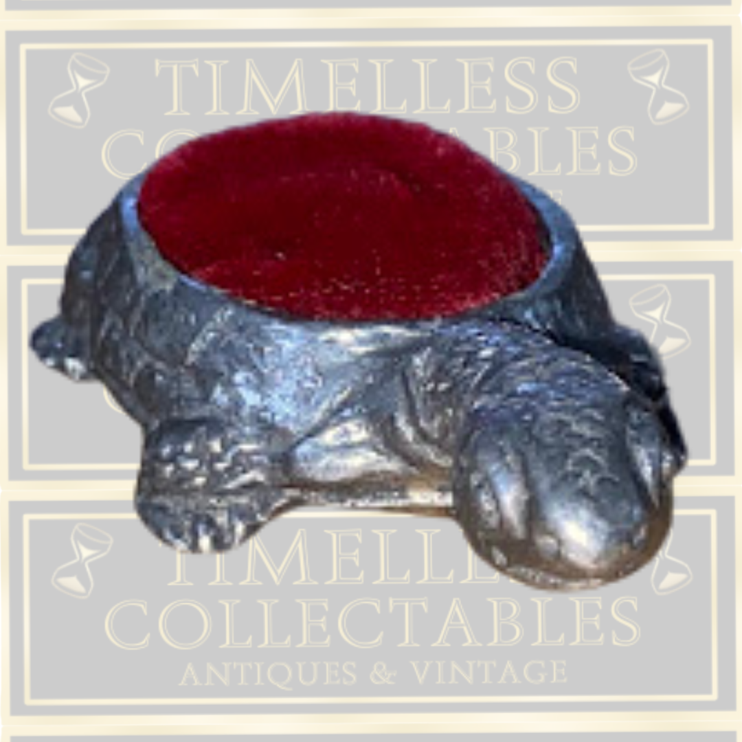 Antique Novelty Small Tortoise Pin Cushion