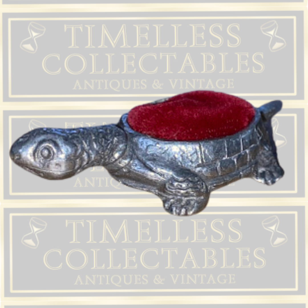 Antique Novelty Small Tortoise Pin Cushion