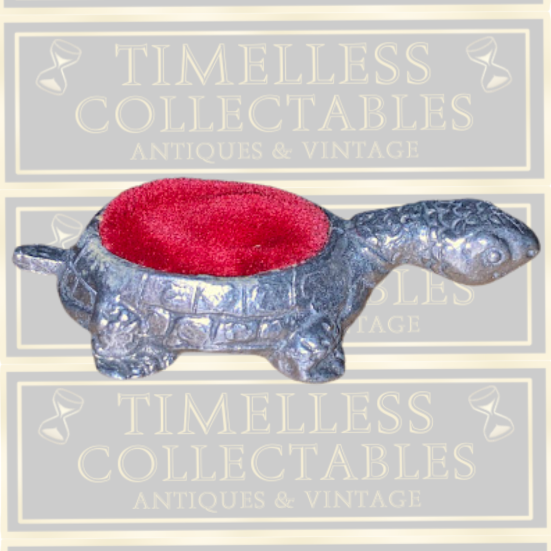 Antique Novelty Small Tortoise Pin Cushion